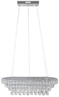 Lampada Da Soffitto Cristallo Led 102w Telecomando App417-cp