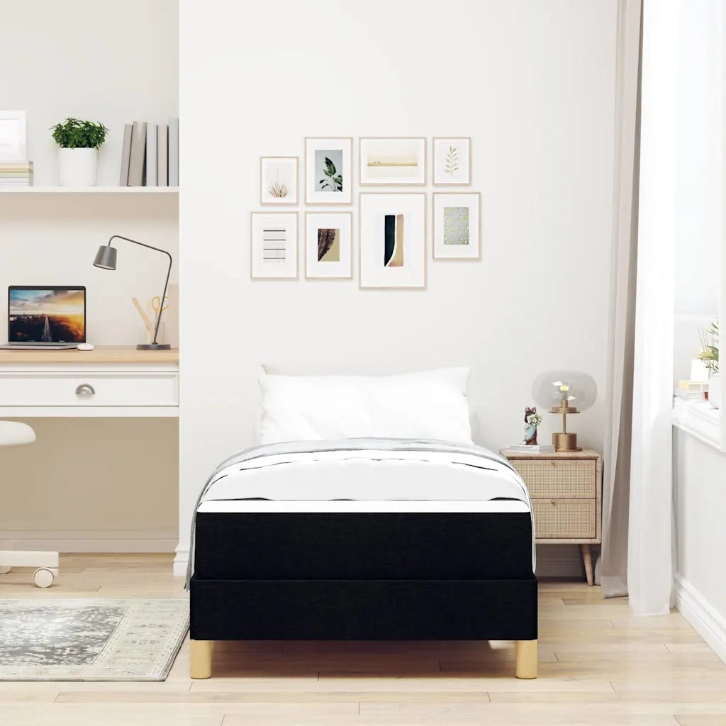 vidaXL Letto a molle Nero e Marrone 80 x 200 cm