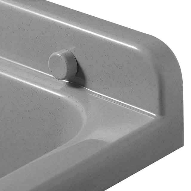 PILOZZO da muro in PP - Dim: 55 cm - Completo di GRIGLIA appoggiatutto - CR - Colore: GRIGIO PIETRA