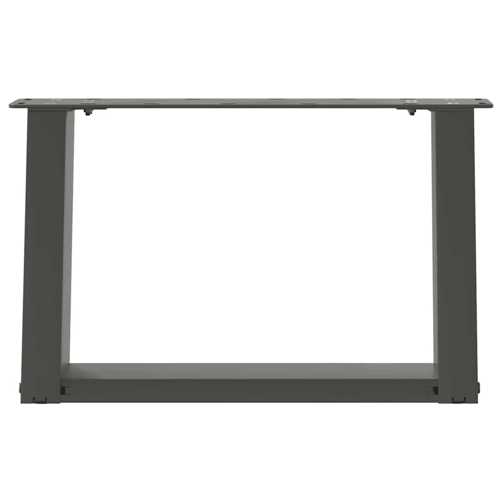Set di 2 gambe funzionali per tavolino da caffè a forma di U 50 x 30 x 31 cm in acciaio antracite 02_0057031