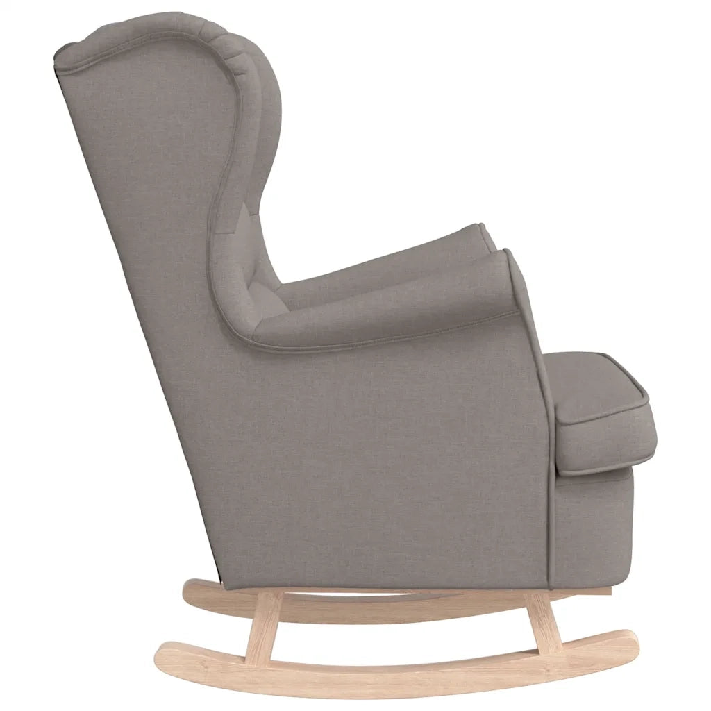 Poltrona | Sedia a Dondolo Tortora 74x90x102 cm in Tessuto