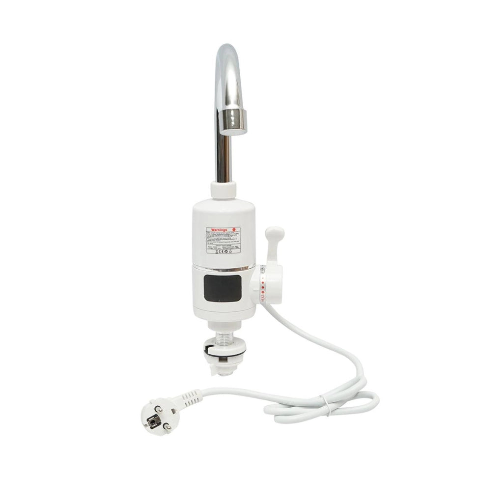 Rubinetto Acqua Calda Istantanea Scaldabagno elettrico istantaneo con display digitale, 3000W, 220V, 35-55 gradi, IPX4 Rubinetto elettrico per cucina, giardino, bagno, campeggio