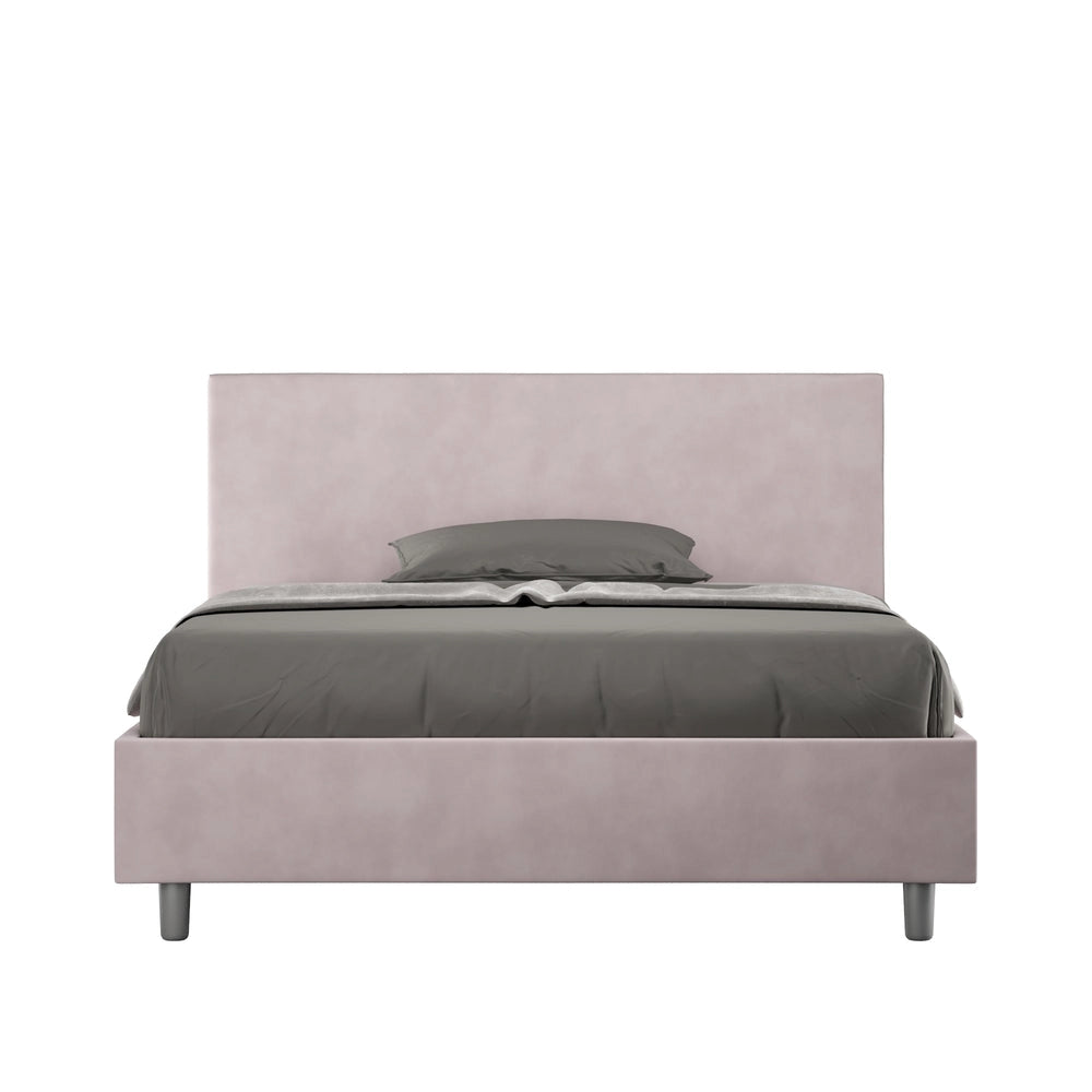 Letto Matrimoniale 160x190 cm con Rete e Contenitore Adele Glicine