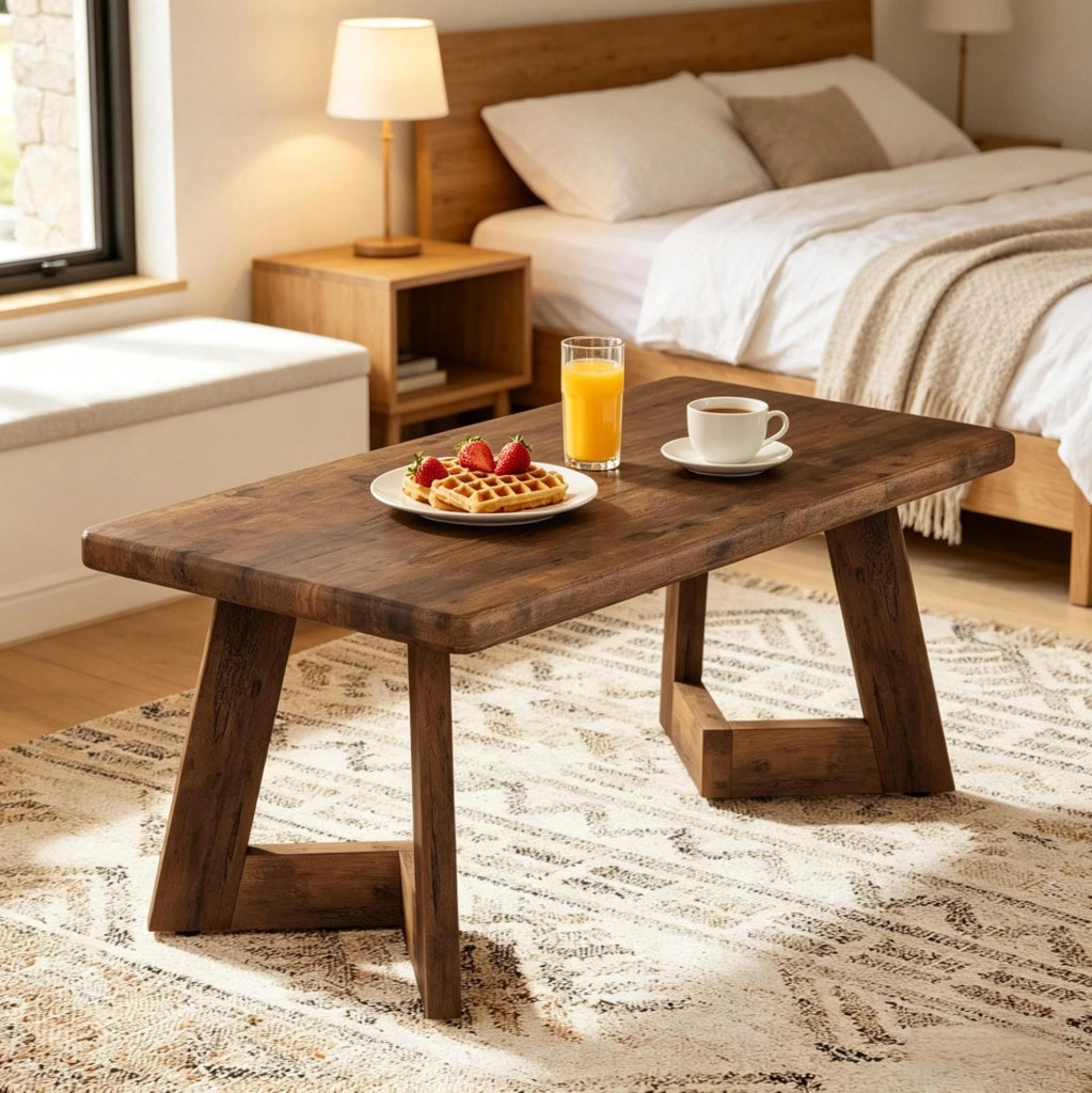 Tavolino da salotto rettangolare rustico 120x60 cm