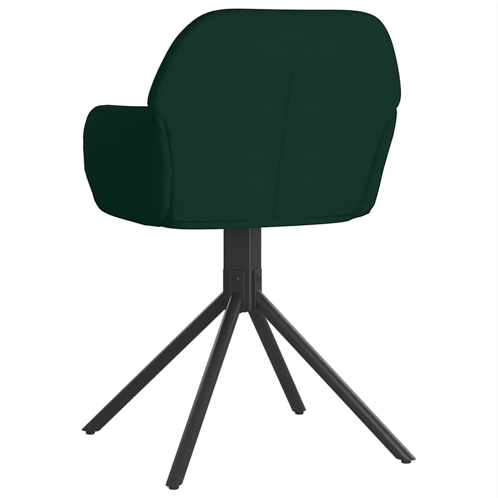 Sedie da Pranzo Girevoli 2 pz | Sedie da cucina Verde Scuro in Velluto
