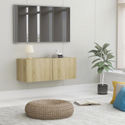 Mobile Porta TV Rovere Sonoma 80x30x30 cm in Legno Multistrato 801475