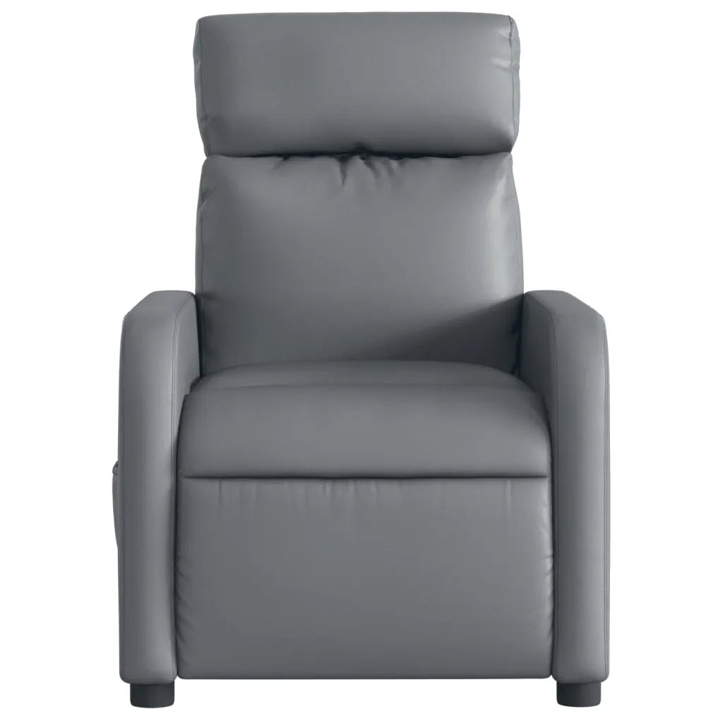 Divano Sedia-Poltrona Massaggiante Elettrica Reclinabile Grigio Similpelle 212240