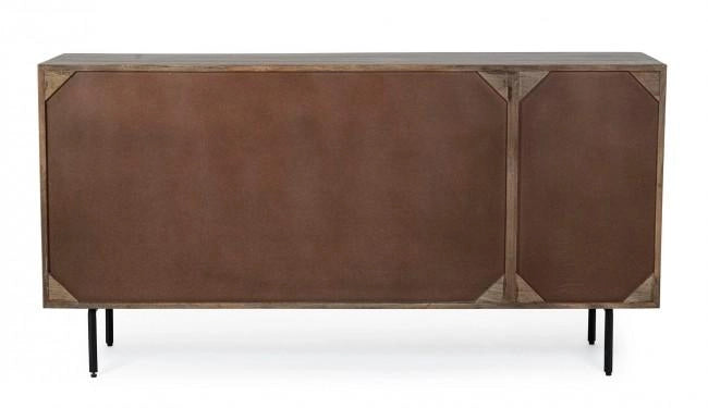 Credenza 2 Ante 3 Cassetti 160x40x83,2 cm in Legno Marrone