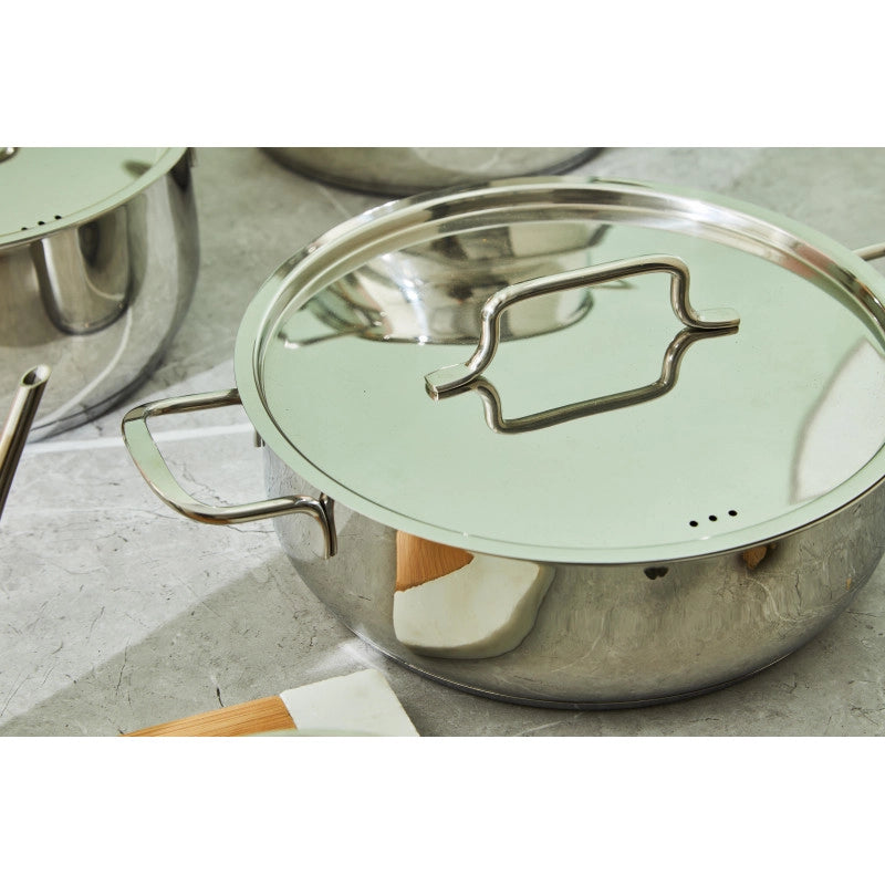 Set di 2 Batteria 9pz Steel Master In Acciaio 18/10