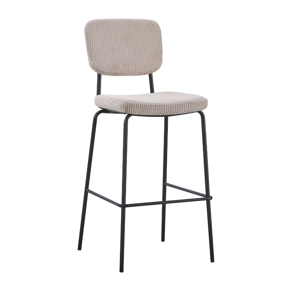 Sgabello imbottito Juno taupè 43x52,5x111H – Il comfort in stile industriale