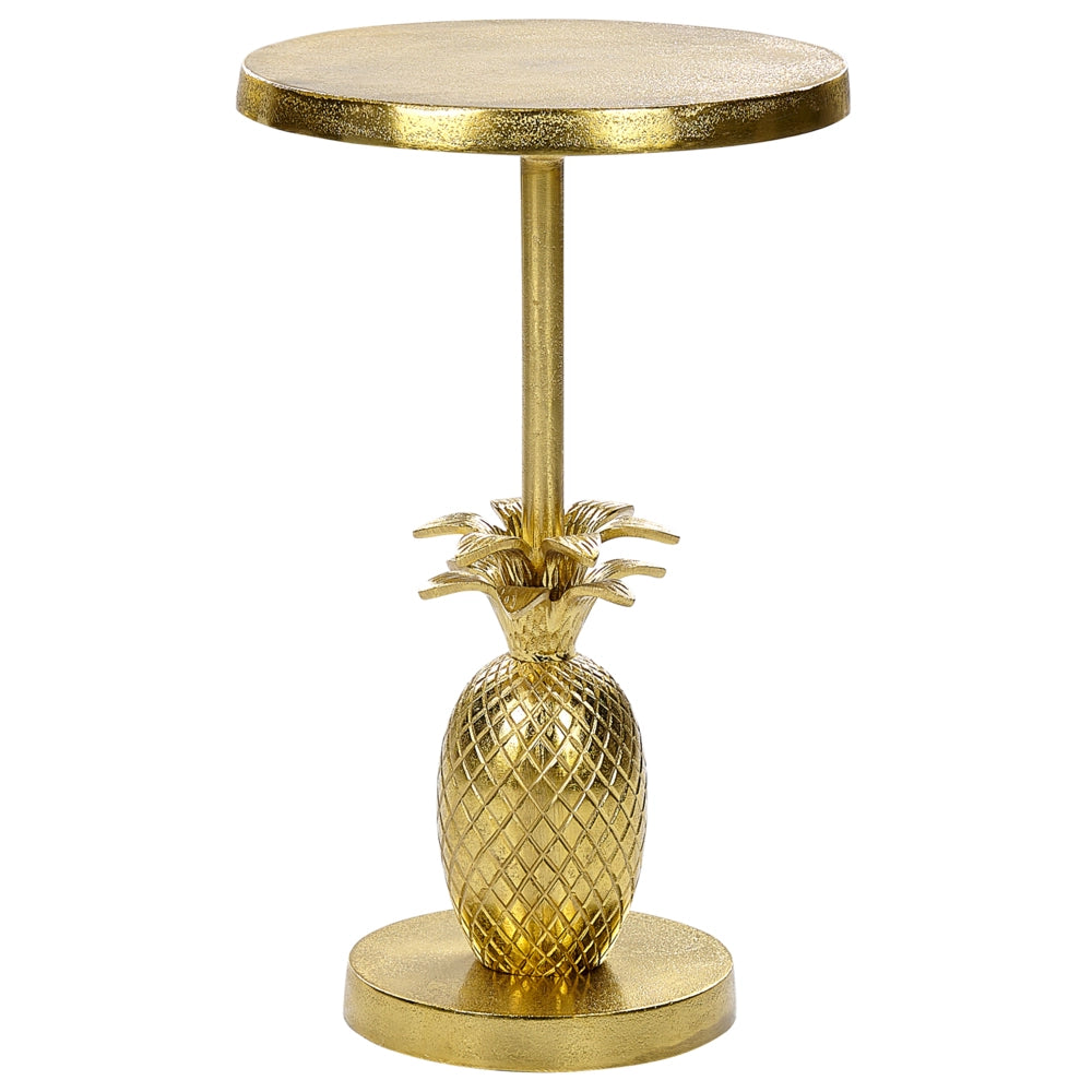 Tavolino in metallo dorato 29 x 29 x 49 cm Accent Pineapple End Table Glam Soggiorno