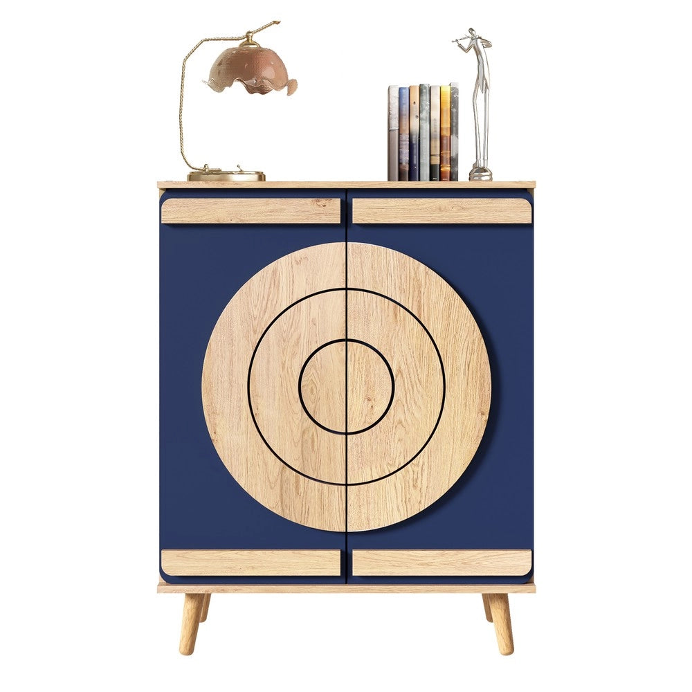 Scarpiera Moderna con Ante Geometriche e Ripiani ¨C MINIMAL ¨C Legno