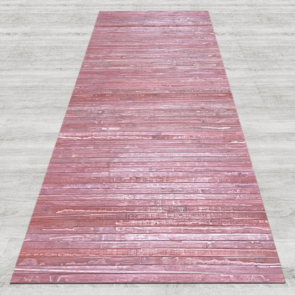 Tappeto Passatoia In Vero Bamboo Tappeto Cucina Ingresso In Legno Antiscivolo Aderente Lavabile E Antimacchia Tagliabile  - Mirtillo - 50x300 cm