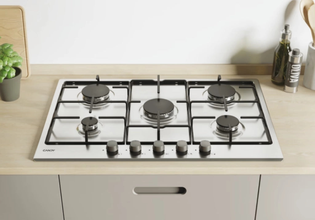 Candy Idea CHW7X Acciaio inox Da incasso Gas 5 Fornello(i)