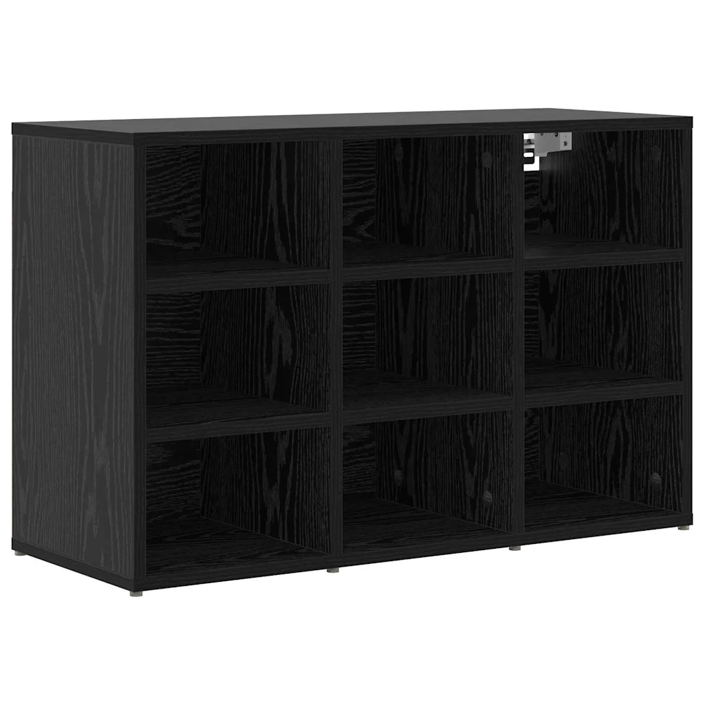 Mobile per scarpe con lo scaffale Rovere Nero 77,5 x 30 x 51 cm 875208