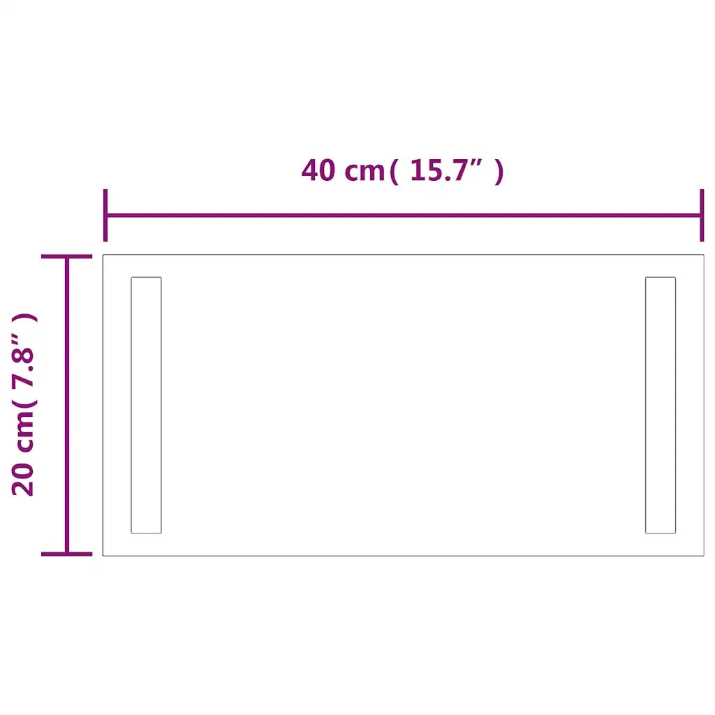 Specchio da Bagno con Luci LED 40x20 cm 151741