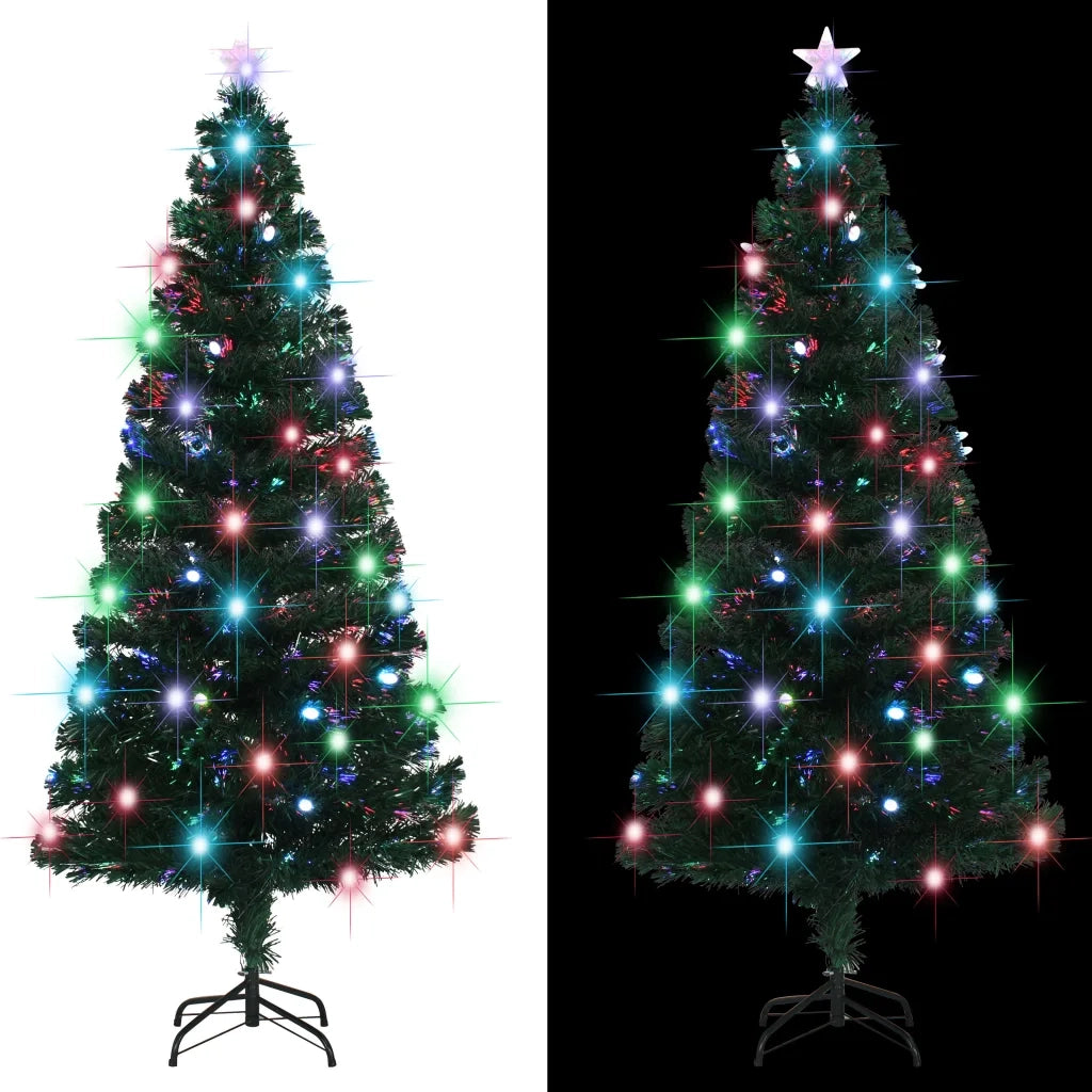 Albero di Natale Preilluminato con Supporto e LED 180 cm Fibra Ottica 284302