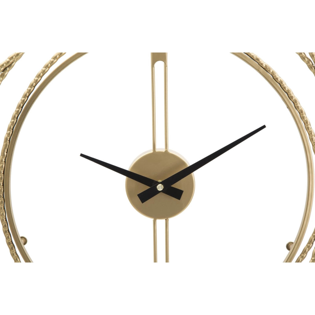 Orologio da parete Gold Strips con anelli concentrici in ferro oro