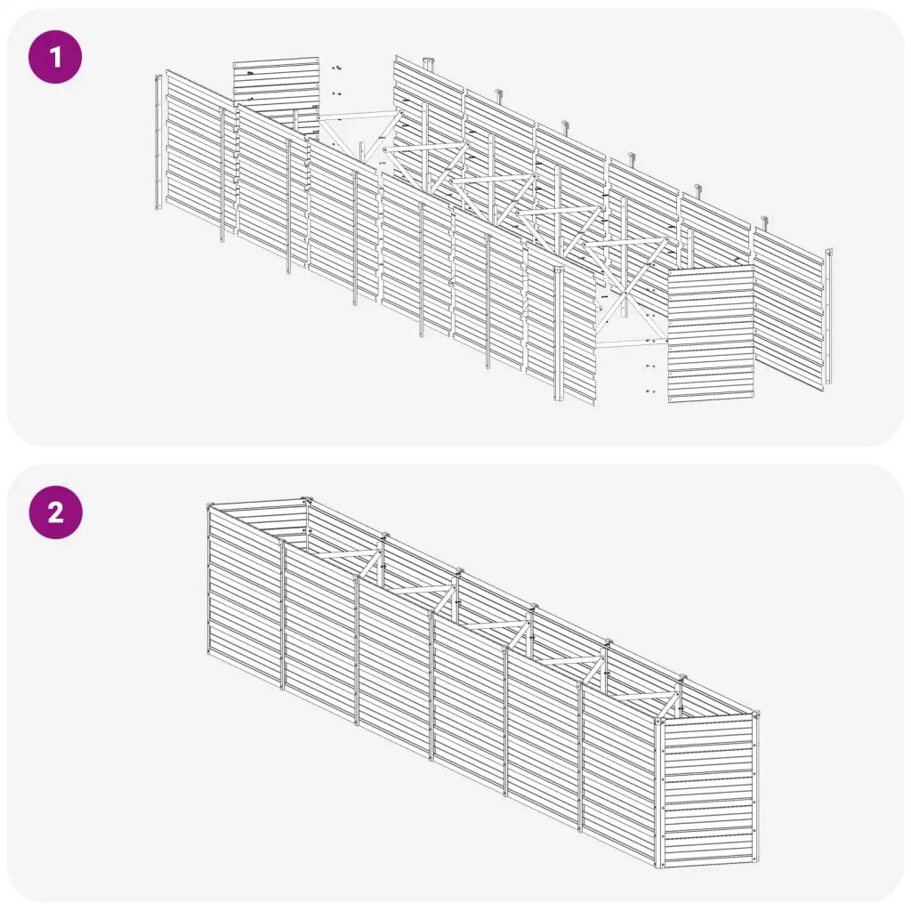Letto rialzato da giardino Marrone legno 480 x 40 x 55 cm 8006284