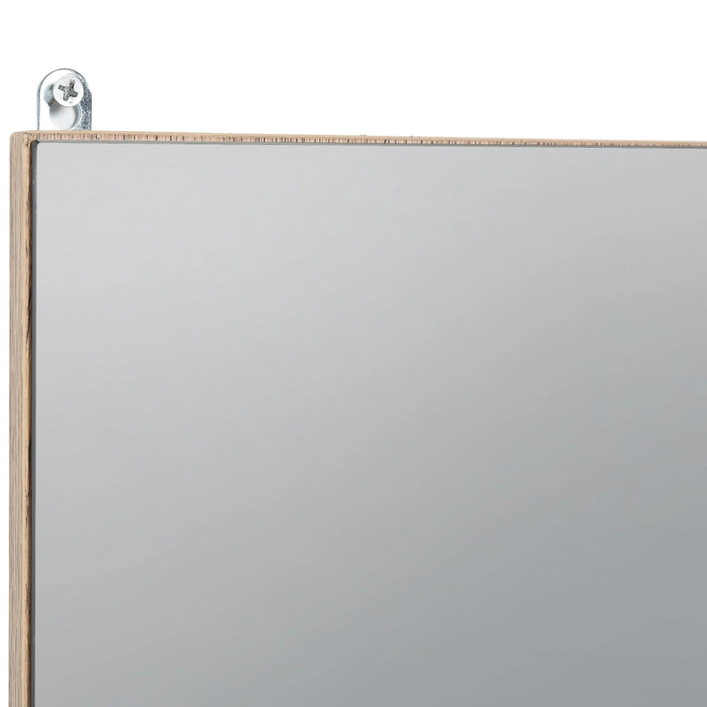 Specchiera da Bagno 1 Anta in MDF 57x14,2x49,2 cm  Grigio e Rovere