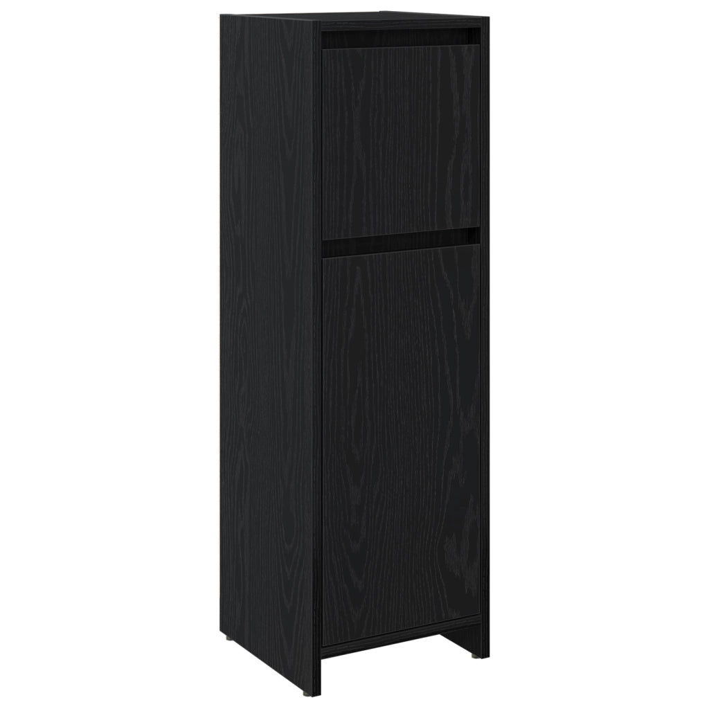 Mobile bagno  Nero Rovere 30x30x95 cm in legno ingegnerizzato