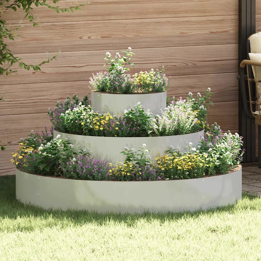 Vaso da giardino Argento 120 x 120 x 20 cm Acciaio zincato 873660