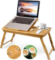 Tavolo portatile per computer - Stand per laptop - Opacos - Regolabile - Flessibile - In bambù