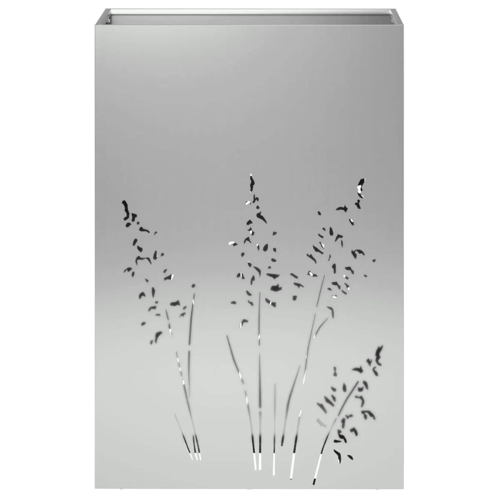 Vaso da giardino Argento 50 x 30 x 75 cm Acciaio zincato 8005788