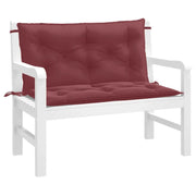 Cuscini Panca Giardino 2pz Rosso Vino MÃ©lange 100x50x7cm