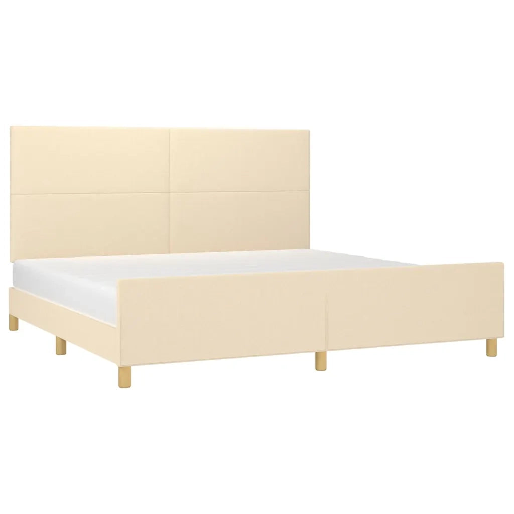 Giroletto senza Materasso Crema 200x200 cm in Tessuto 3124924