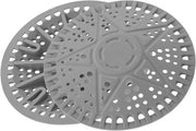 Doucheafvoerhaarvangers 2 pezzi, 14 cm coperchio di scarico in silicone con piccoli fori per l'acqua, protezione per scarico per filtro sporco, raccoglitore di pelo per doccia, vasca, lavello - Grigio