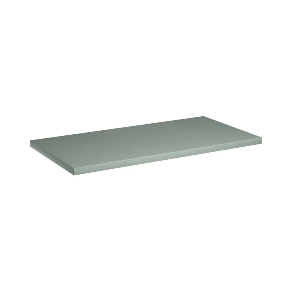 Set da bagno sospeso ELVINA 80cm : mobile sottolavabo con cassetti + piano per lavabo verde salvia grigio