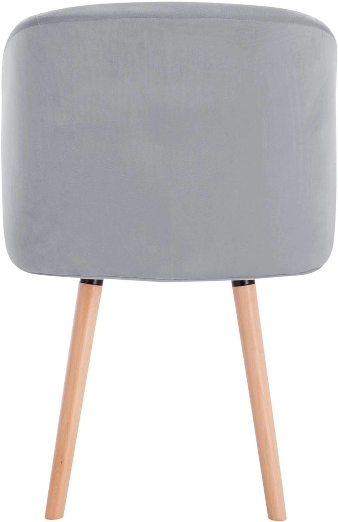 set di 6 sedie sala da pranzo sedie cucina moderne poltroncina salotto Adatte per Sala da Pranzo, Soggiorno, Camera da Letto Estetica in Tessuto di velluto Gambe di Legno, Grigio BH121gr-6