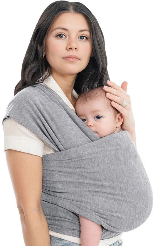 Draagzak per Adattamento - 3,6-15,9 kg, Grigio Heather, Draagzak ibrida per Neonati fino a Toddler con Cinture Adattabili & Comfort di un Baby Wrap (5m*45cm)