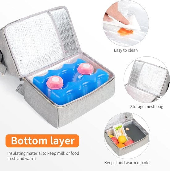 Zak da bagagli multifunzione, borse da viaggio impermeabili Oxford, sacchetto per pasti, borsa per l'equipaggiamento, 2 cinture regolabili (Grigio grande)