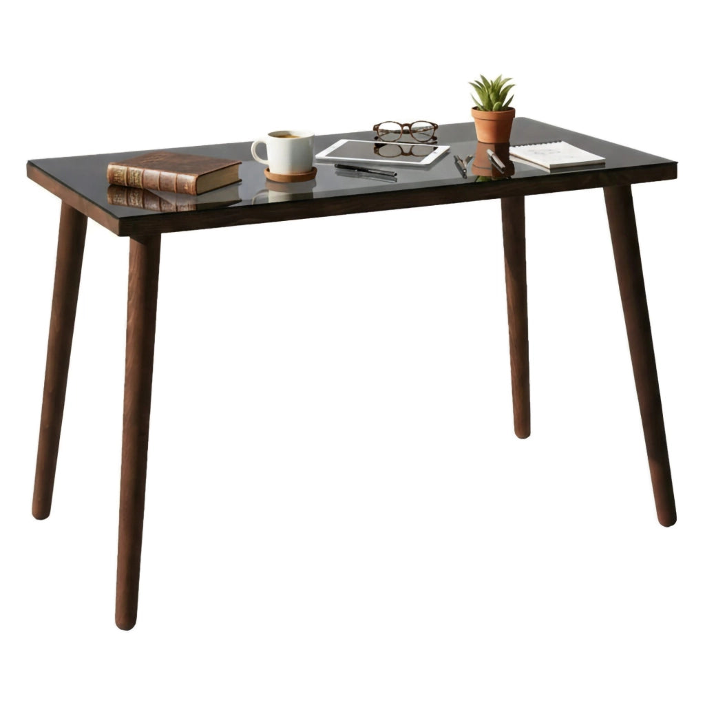 Scrivania Melita, Scrittoio multiuso, Tavolo per ufficio porta PC, Piano di lavoro, 110x60h73 cm, Noce