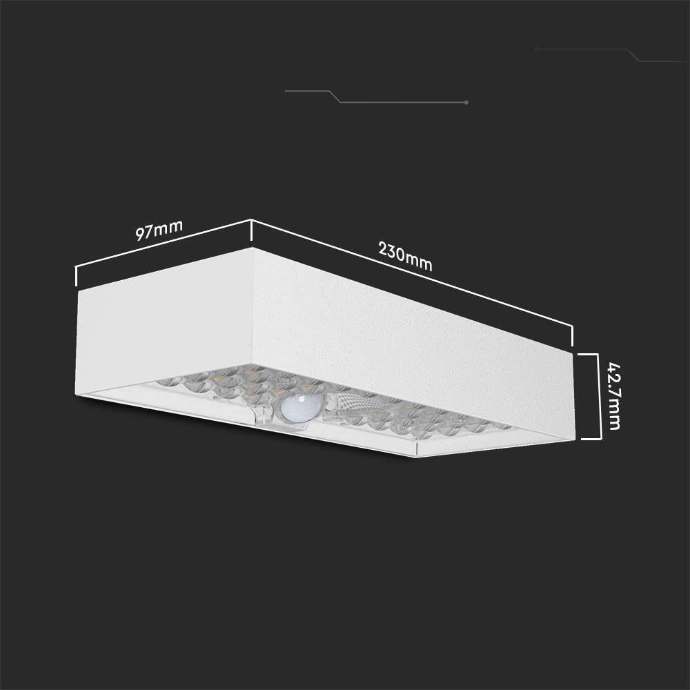 Applique solare 6W 4000K sensore bianca IP65 V-TAC10308