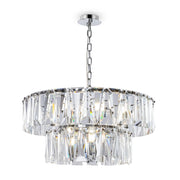Maytoni lampadario contemporaneo Puntes 12 luci E14 cromo metallo cristalli