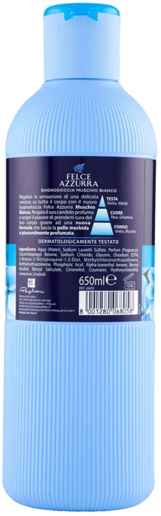 SET 6 PZ FELCE AZZURRA BAGNOSCHIUMA 650 ML MUSCHIO