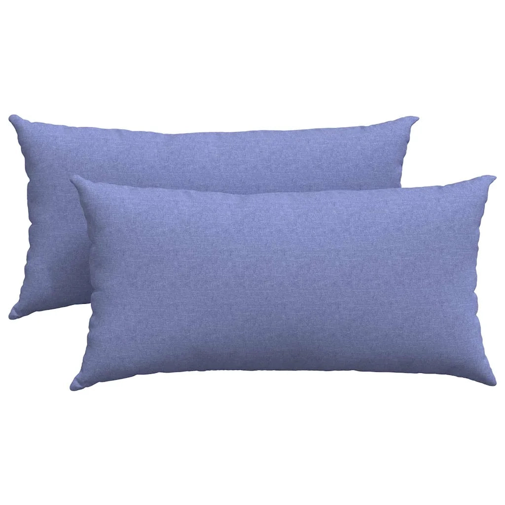 Cuscini da Divano 2 pcs Blu jeans 80 x 40 cm Tessuto