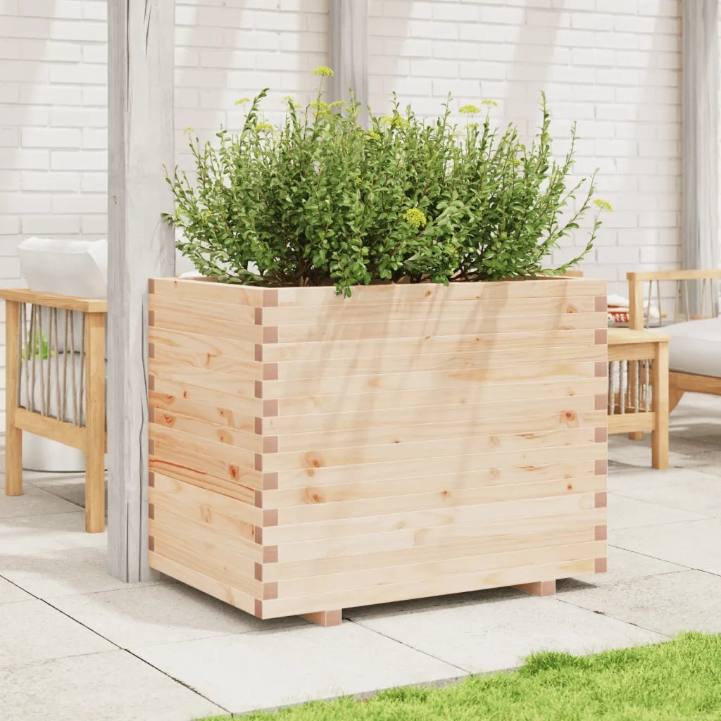 Fioriera | Cassetta per fiori | Vaso da Giardino 90x60x72 cm in Legno Massello di Pino