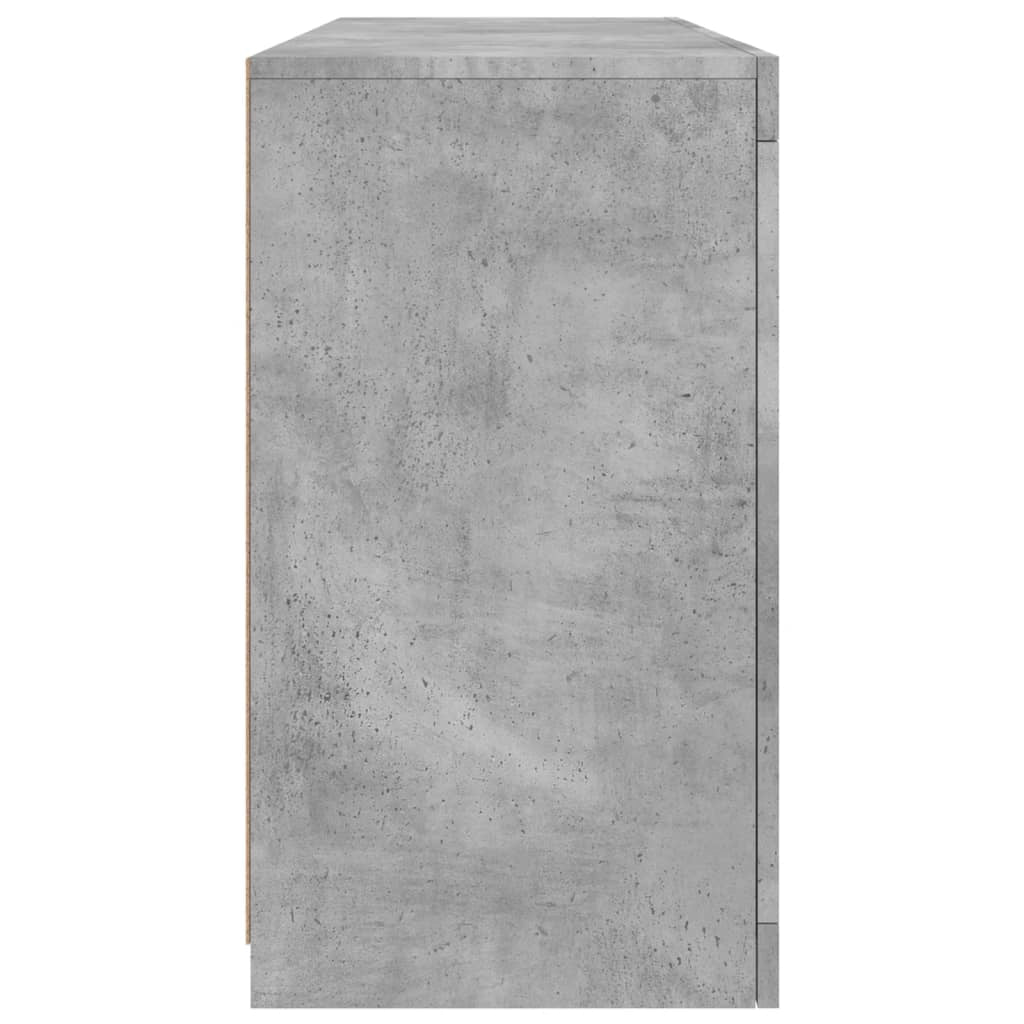 Buffet credenza cassettiera armadio mobile contenitore organizer per cucina soggiorno salotto con luci LED 142,5 x 37 x 67 cm grigio 02_0029976