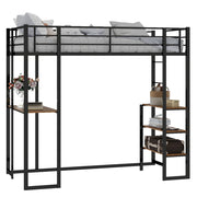 LETTO a soppalco con scrivania 90x190 cm Ferro Nero