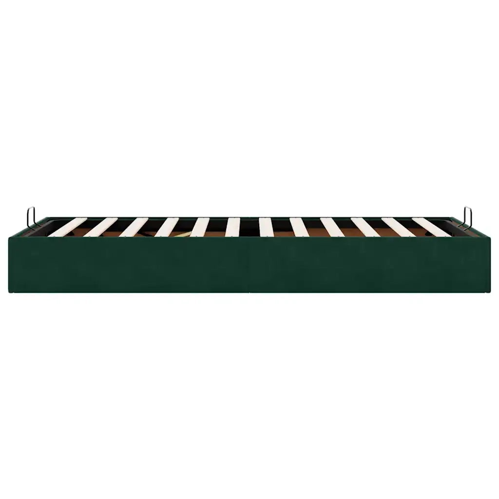 Struttura Letto Pouf senza Materasso-Giroletto con contenitore 90x190 cm Velluto 790312