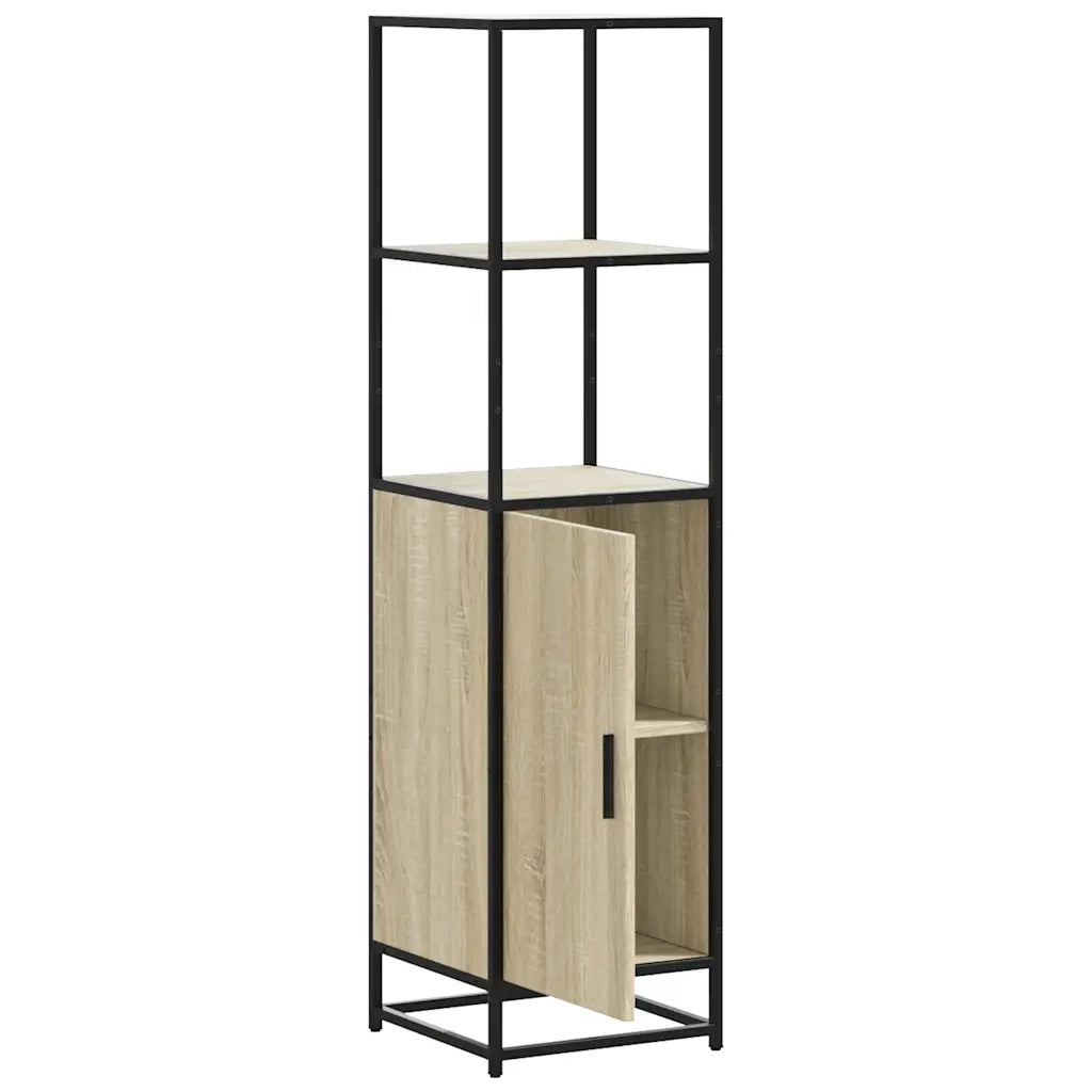 Credenza Rovere Sonoma 35,5x35x139 cm Legno Multistrato Metallo 849045