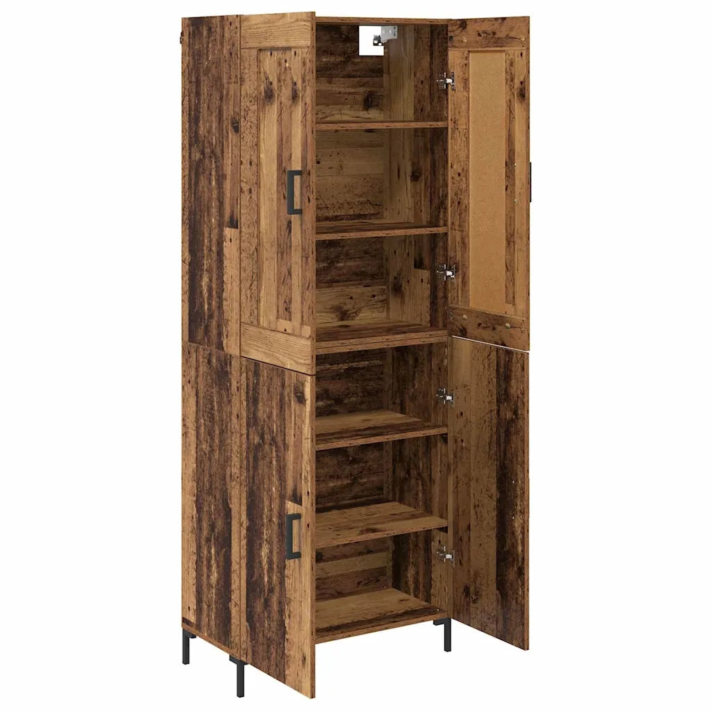Credenza 2 pz-Set di 2 Buffet-Armadio da cucina Legno vecchio Legno multistrato 494463