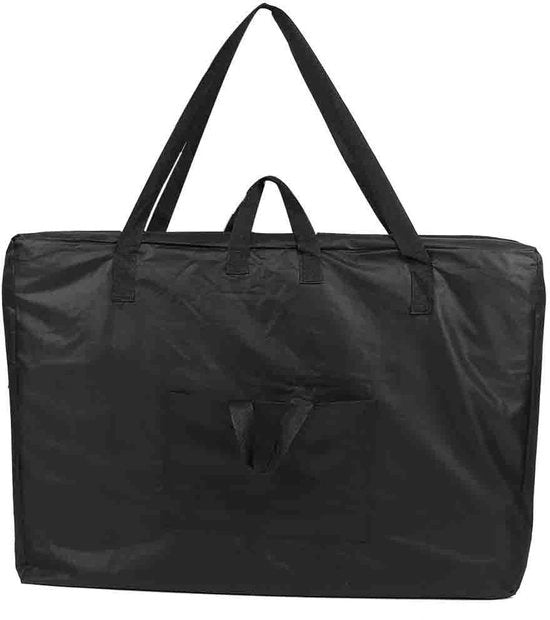 Borsa di stoccaggio spaziale per massaggi - realizzata in canapa duratura - con cinturino ergonomico a spalla e protezione per la tavola di massaggio - ideale per piccoli spazi