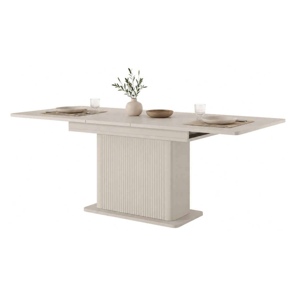 Kariteni, Tavolo Allungabile 8 Posti, 160x90x75h cm Beige