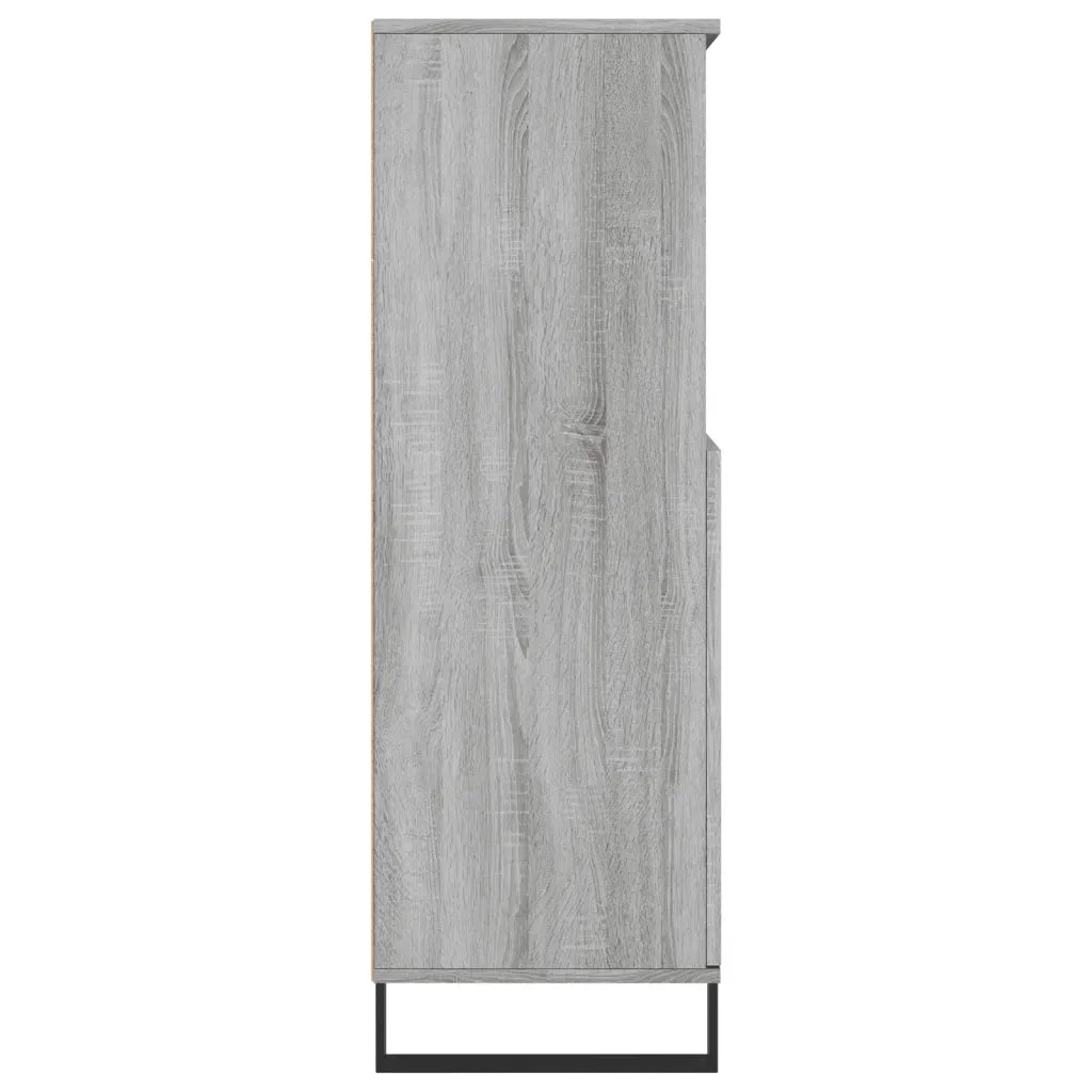 Credenza Grigio Sonoma 60x36x110 cm in Legno Multistrato 831498