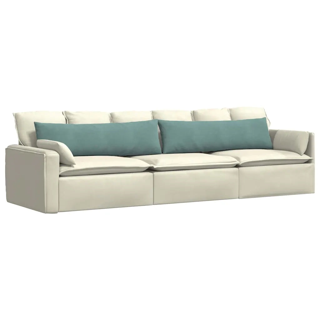 Cuscini da Divano 2 pcs Verde Mare 145 x 40 cm Tessuto in Cords